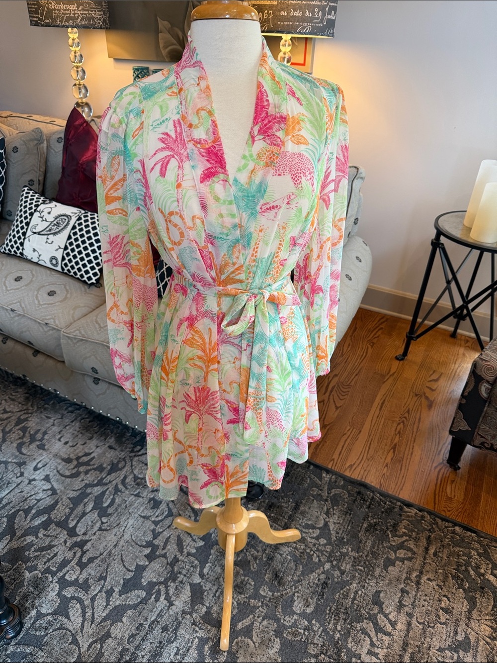 Cabi sunset kimono Colorful Tropical Print Kimono Cover-Up